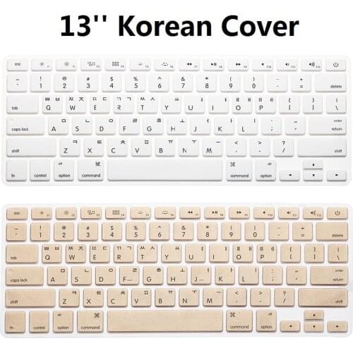 1pcs US KR Korean Keyboard Cover For Macbook Air Pro Retina 13 15 Silicone Computer Protector Skin Cover For iMac