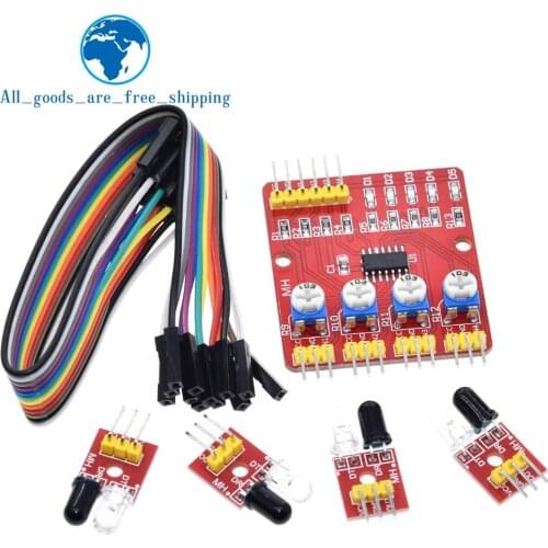 TZT F233-01 Four-way infrared tracing / 4 channel tracking module / transmission line / obstacle avoidance / car / robot sensors