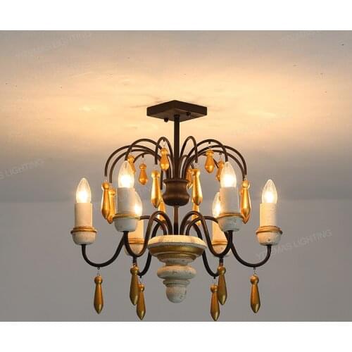 Wood Ceiling chandelier black metal suspension kitchen light fixuture pendant light for the childrens room nordic dining light