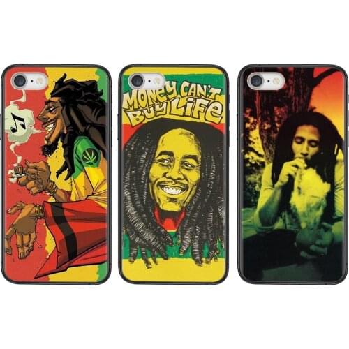 For iPhone 11 12 Pro Mini 5 5S SE 5C 6 6S 7 8 X XR XS Plus Max Bob Marley Lion Rasta Lion Reggae Tous Les Protector Phone Skin
