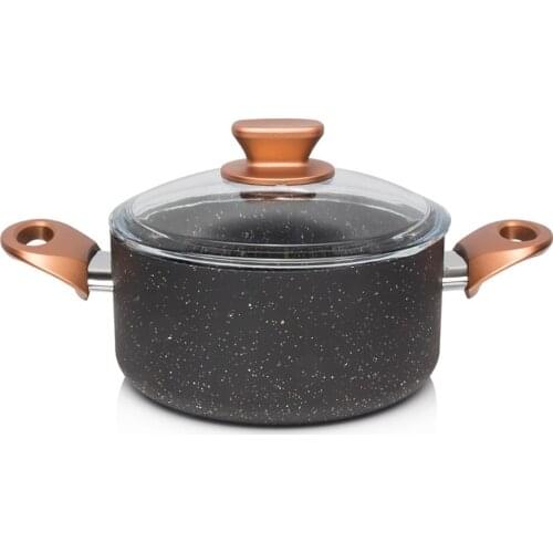 20 CM Matt Black Color Granite Deep Cookware