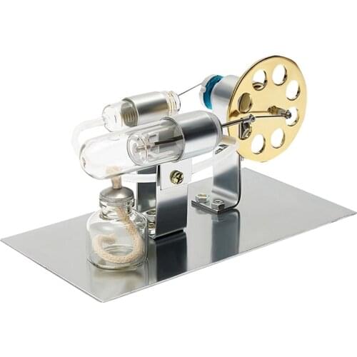 Hot Air Stirling Engine Model Electric Generator Motor Physics Steam Power Toy