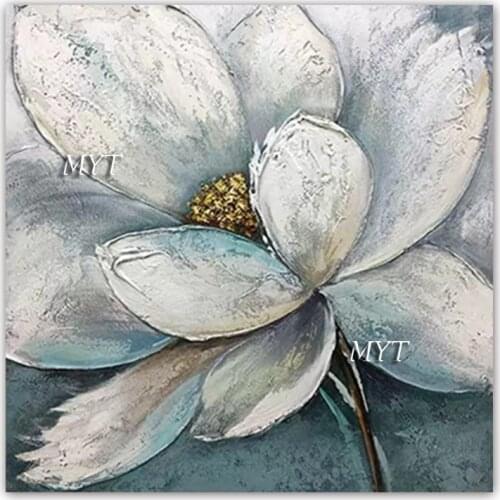 Handmade Oil Painting White Knife Flower Oil Painting Art Canvas Wall Art Wall Flower Pictures Art Handpainted Oil Paintings