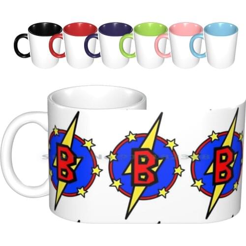 Cute Little Superhero Geek-Super Letter B Ceramic Mugs Coffee Cups Milk Tea Mug My Little Super Hero Letter Kids Baby Benjamin