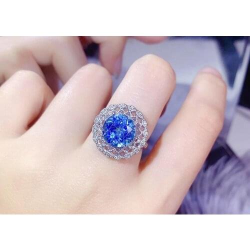 Natural topaz ring, water drop gemstone, simple style, hot sale. From natural gem store