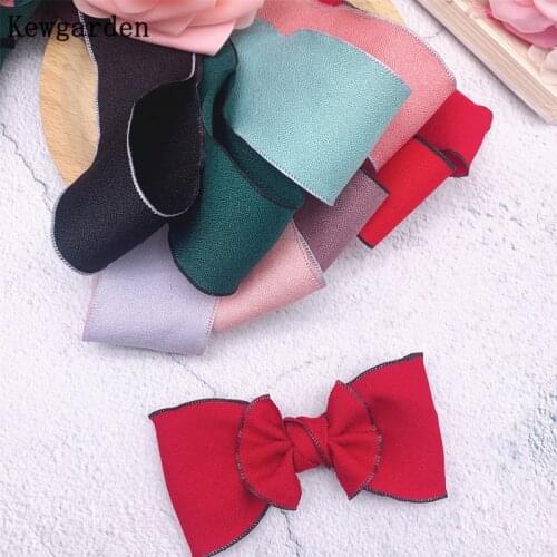 Kewgarden Wholesale Chiffon Ribbons 1-1/2" 4cm Handmade Sewing Tape DIY Hair Bow Accessories Flower Packing Riband 25 Yards