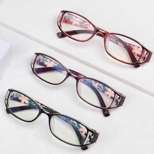 Fashion Vintage Print Reading Glasses Urltra-Light Eye Protection Eyewear Women Men Blue Light Blocking Presbyopia Eyeglasses
