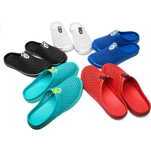 Men New Shoes Unisex Hollow Out Casual Couple Beach Sandal Flip Flops Shoes Hawaii Seaside Casual Slippers Chaussure Homme 2021