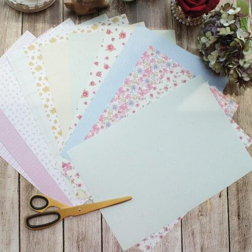 30 sheets/lot 21*29.7cm DIY warn flower garden pattern wrapping paper creative paper craft handmade scrapbooking decoration