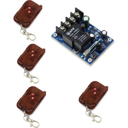 DC 12V-48V Remote Control Switch 24V Relay Receiver Remote Transmitter Hall Bedroom Ceiling Lights Lamps Power Switch Smart Home