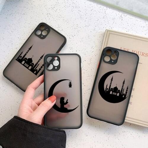Muslim mosque Moon Phone Case For iPhone SE 2020 11 12 Pro max mini X XR XS Max 6s 7 8 Plus Temple Hard Matte Shockproof cover