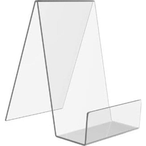 1Pcs Clear Acrylic Bookends L-shaped Desk Organizer Desktop Book Holder School Stationery Office Accessories
