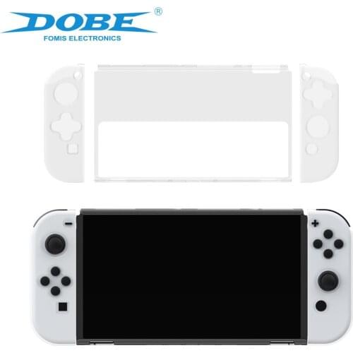 For Nintendo Switch Oled Host Console Transparent Crystal Case OLED Left And Right Handle TPU Cover Host PC Protective Cover