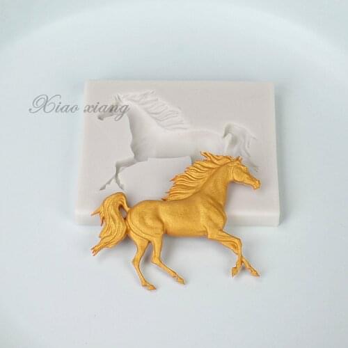 3D Horse Silicone Cake Molds DIY Fondnat Mould For Chocolate Clay Cake Decorating Tools Pastry Kitchen Baking Accessories M1693