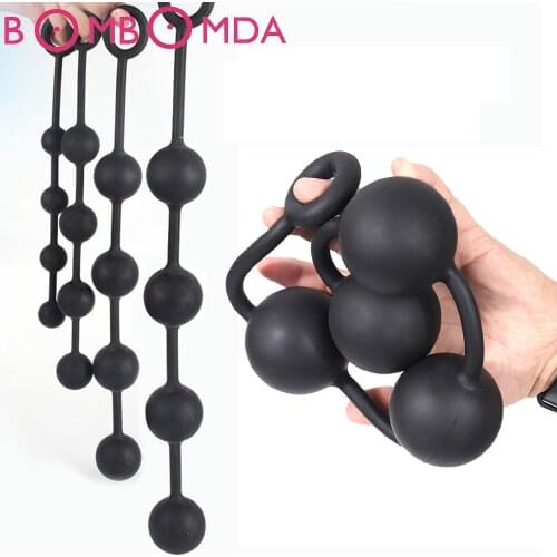 Beginner Silicone Small Anal Beads Butt Plug Ball Pull Ring Anal Stimulator Ass Butt Beads G Spot Anus Masturbation Erotic Goods
