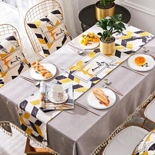 Rural style table flag Modern Simple Bedside Cabinet Cover Cleaning easy and Practical Table Runner Customizable