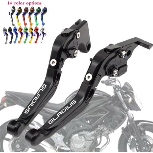 For SUZUKI SFV650 GLADIUS 2009-2013 Motorcycle Folding Extendable Brake Clutch Levers 14 Colors
