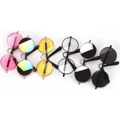 1:12 Sunglasses Glasses Doll House Accessories Toys Prop Mix-color For Vintage Oval Glasses Miniature Doll Accessories Kids Gift