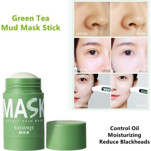 Celebrity The Same Deep Cleansing Solid Mud Mask Stick Green Tea Oil Control Moisturizing Reduce Blackheads Face Care Mask TSLM1