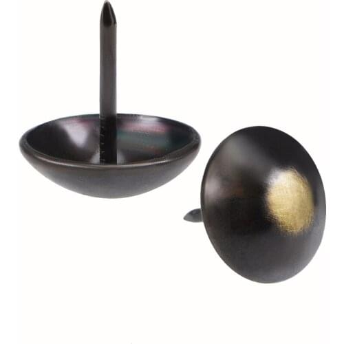 Uxcell 20/50/80/100/150/200pcs Upholstery Nails Tacks 9.5/11/16/19mm Head Dia 21mm Length Antique Round Thumb Push Pins