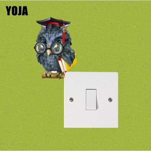 YOJA Coolest Love Reading Owl Decor Switch Sticker Wall Room Bedroom Decals 10SS0019