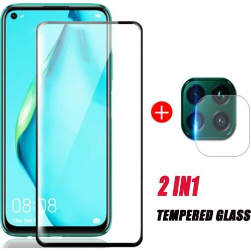 2 in 1camera lens tempered glass For huawei p40 lite screen protector hauwei p 40 light p40lite 40lite P40lite e p40 screen