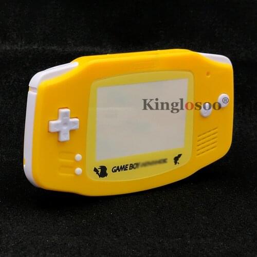 Yellow Pre-cut IPS shell case for Game Boy Advance GBA console glass screen lens housing cover replacement kits