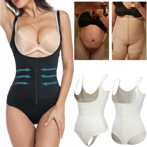 Womens Bodysuit Shapewear Tummy Control Body Shaper Waist Trainer Open Bust Body Shaper Slimming Underwear Latex Modeling Corset
