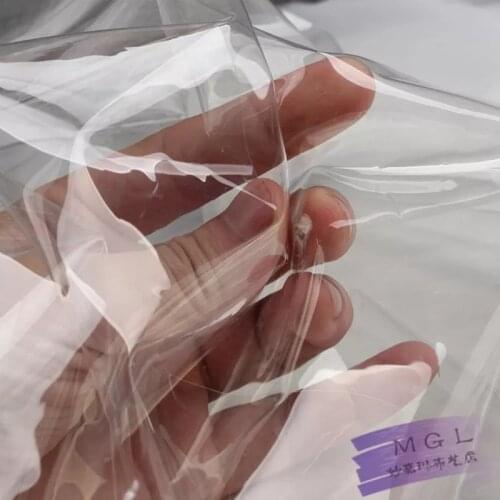 0.1mm PVC Ultra-transparent TPU Fabric Waterproof DIY Perspective Clothes Raincoat Crystal Wrapped Bags Decor Thin Plastic Cloth