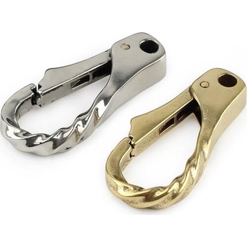 1PCS Outdoor EDC Small Tool Water Ripple Brass Buckle Camping Sport DIY Hang Buckle