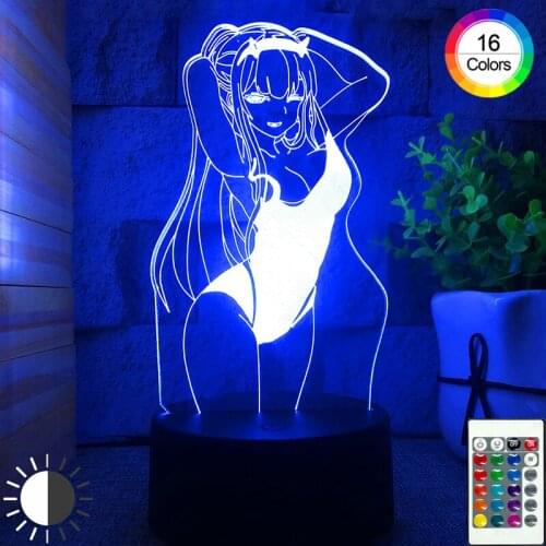 3D Anime Led Lamp Darling In The Franxx Zero Two Night Lights Room Decor Childrens Lights Gifts for Friends Cool Ornaments