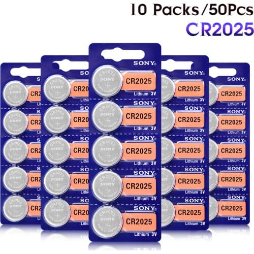 4PCS SONY Original cr2025 Button Cell Batteries cr 2025 ECR2025 DL2025 LM2025 3V Lithium Coin Battery For Watch Calculator