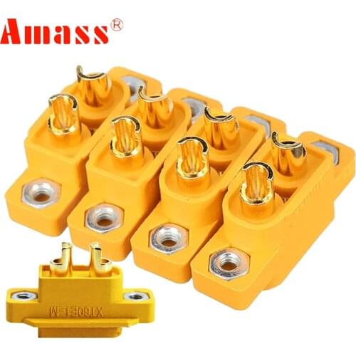 5pcs/lot AMASS XT60E-M XT60 Male Plug Connector For Racing Models/Multicopter Fixed Board/ DIY Spare Part Car Drone Toys