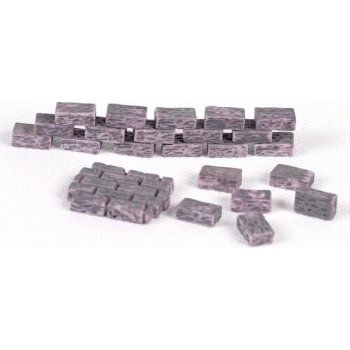 10pcs Resin Stone Wall Brick Fence Accessories Figurines Toys Miniatures/Terrarium Micro Fairy Garden Decoration DIY Ornament