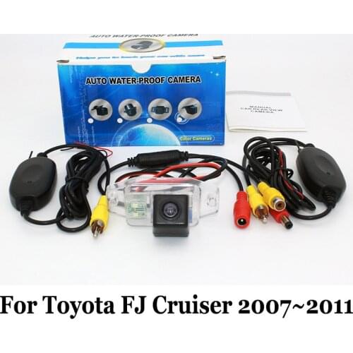 For Toyota FJ Cruiser 2007~2011 (Spare Wheel On Door / RCA Wire Or Wireless HD Wide Lens Angle CCD Night Vision Rear View Camera