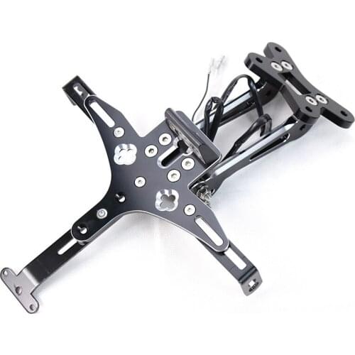 For Yamaha MT09 FZ09 CNC Adjustable License Number Plate Holder Frame with LED Light Lamp MT-09 FZ-09 MT FZ 09 2013-2017