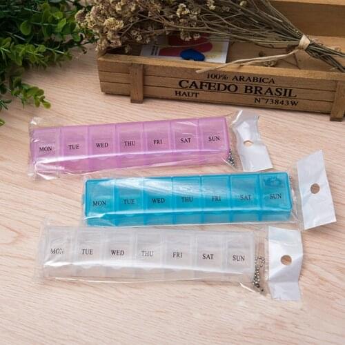 Travel Pill Box Holder Weekly Medicine Storage Organizer Container Drug Tablet Dispenser Independent Lattice Plastic Pill Case