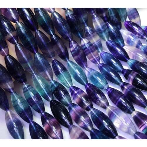 Fluorite purple egg horse eye 10*25mm for DIY jewelry making loose beads FPPJ wholesale beads nature gemstone