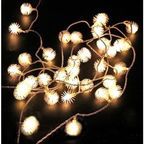 Garland Snow Ball String Lights 10M 80Led Fairy Light Festoon Holiday Light For Party Xmas Christmas Wedding Decoration