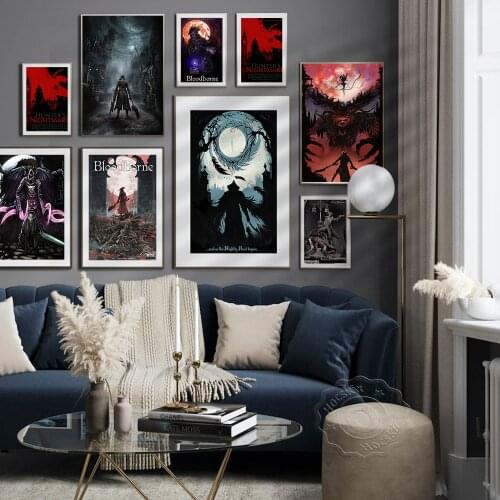 Game Bloodborne Poster, Video Game Wall Stickers, Print Poster, Kids Room Decor, Bloodborne Wall Art, Playroom Wall Picture
