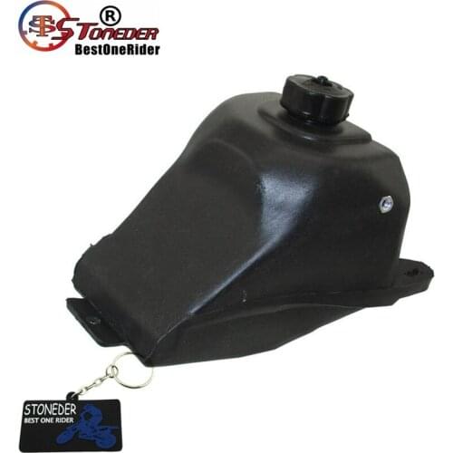 STONEDER Petrol Gas Fuel Tank For Chinese 47cc 49cc 2 Stroke Apollo KXD Mini Dirt Bike Kids Motorcycle Black Plastic