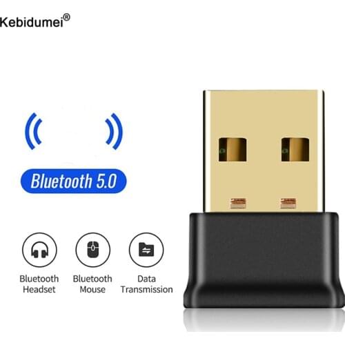 Kebidumei Bluetooth 5.0 Mini Dongle USB Adapter Realtek 8761 for PC Speaker Wireless Mouse Keyboard Music Audio Receiver