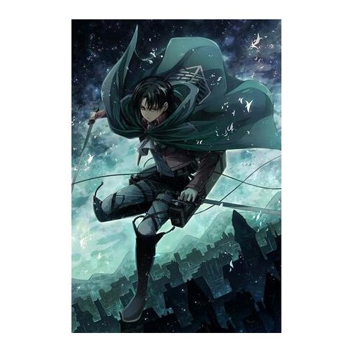 Classic Anime Attack on Titan Eren Jaeger Eren Portrait Collection Art Film Print Silk Poster Home Wall Decor 24x36inch