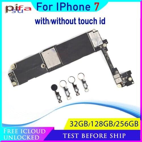 32gb 128gb 256gb for iphone 7 4.7inch Motherboard With Touch ID/Without Touch ID 100% Original unlocked for iphone 7 Logic board