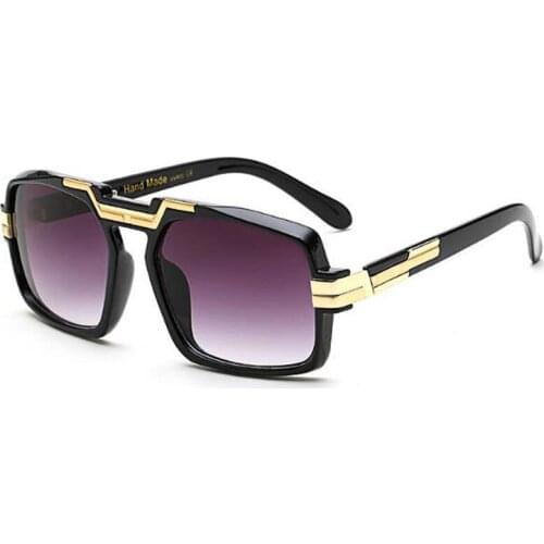 Fashion Men Sunglasses Classic Brand Designer Metal Square Sun glasses UV400