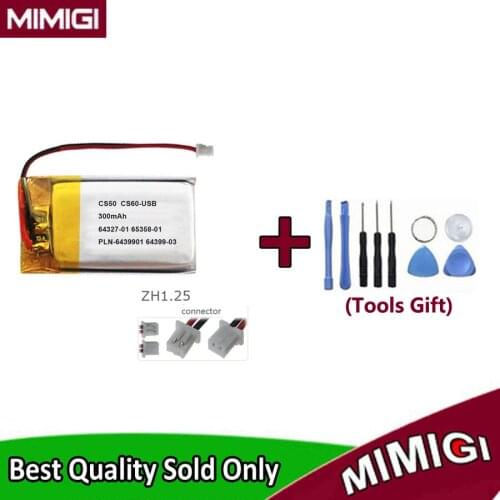 Toolsets Gift + 300mAh Battery For Plantronics CS50USB SC60 CS50 CS55 HL10 CS510 CS520 C65 CS60 Bluetooth Handset Headphone AKKU