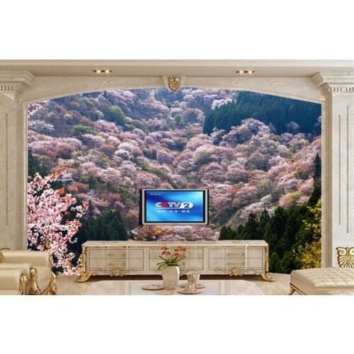 Scenery Spring Flowering trees Nature wallpaper,living room tv sofa wall bedroom 3d wall murals wallpaper nature papel de parede
