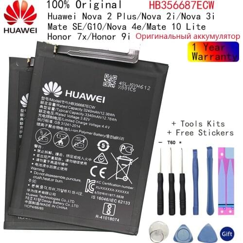 Original huawei HB356687ECW Battery For Huawei Nova 2i/2 Plus /G10 Mate 10 Lite Honor 9i 7X Nova 3i/ Mate SE/Nova 4e Battery