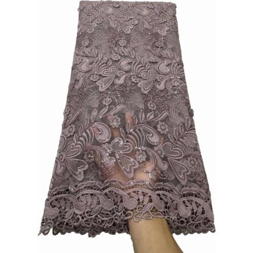 Latest African Net Lace Fabric 2021 High Quality Lace Nigerian Wedding Lace Fabrics Sequined French Tulle Lace For Wedding