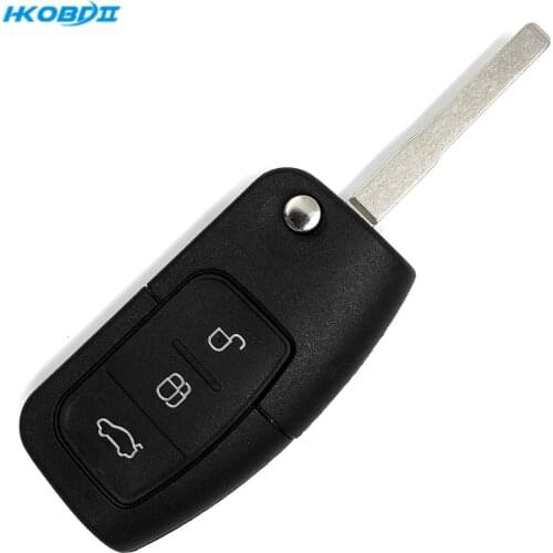 HKOBDII Remote Key Fob 3 Button 433MHz With Chip 4D60 4D63 For Ford Focus Mondeo C Max S Max With HU101 Blade